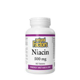 Natural Factors Niacin 500 mg  (90 Tablets)